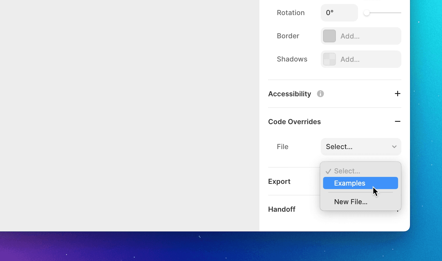 Create a code override in Framer